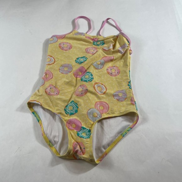 Crown‎ & Ivy™ Girls 14 Yellow Donut One Piece Swimsuit - Picture 1 of 5
